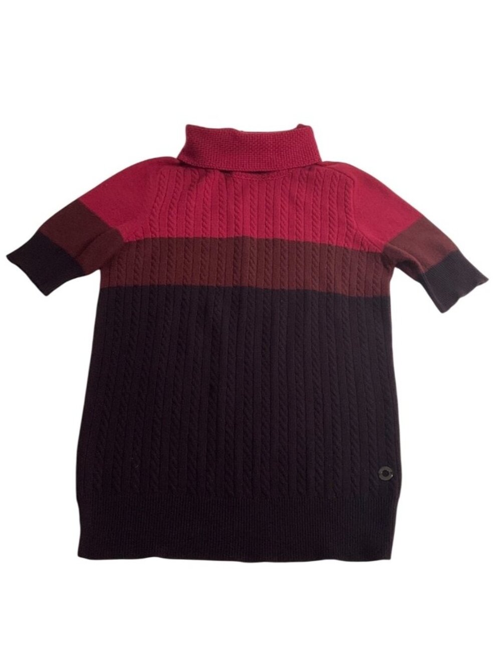 Loro Piana Cable Knit Cashmere Sweater in Winter Berry